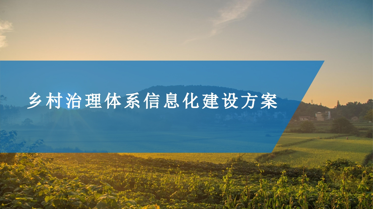乡村治理体系信息化建设方案[44页PPT]